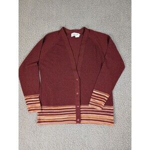 Vintage Talbott Travler Brown Letterman Varsity Academia Cardigan Size 38 Large